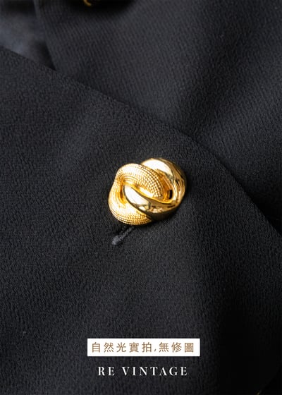 氣質單品 - 古典法式金釦黑底洋裝15