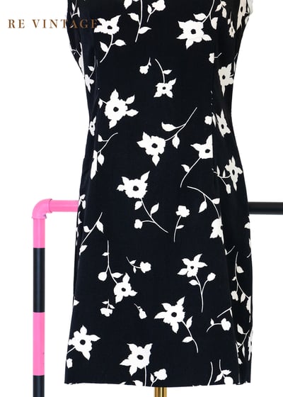 氣質單品 - 黑白小花迷人夏日洋裝4