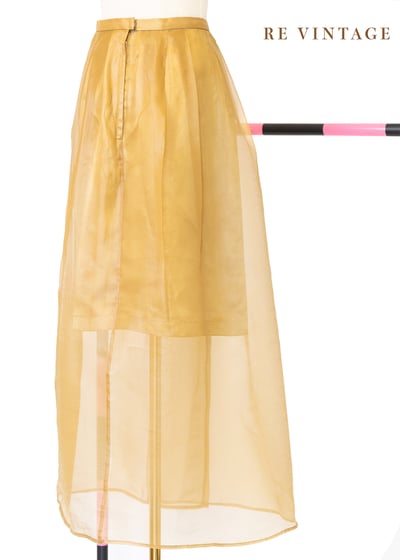 奶黃金莎色交疊網紗長裙（26"）8