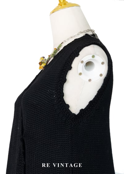 花朵十字繡圖騰針織背心8