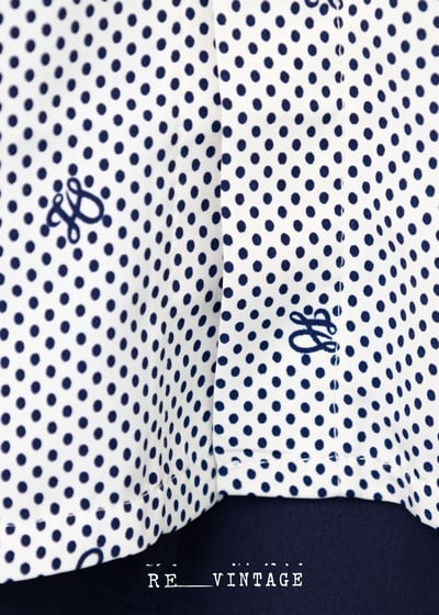 氣質米白藍點點輕薄襯衫4