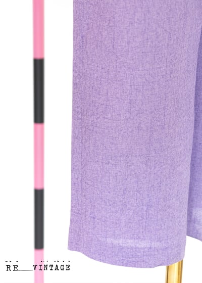 馬卡龍粉紫色高腰西裝褲5