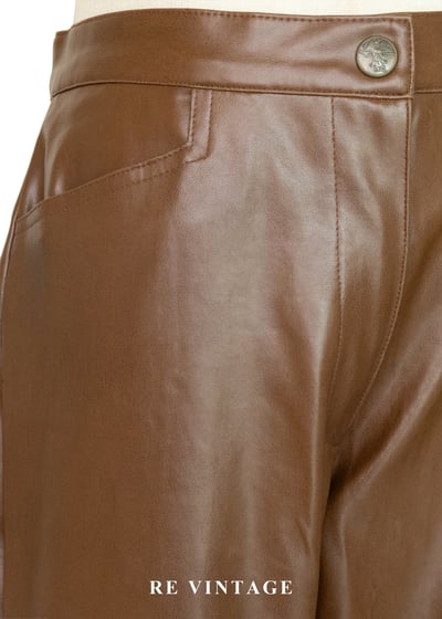 沙漠裡的玫瑰皮革長褲（28”）5