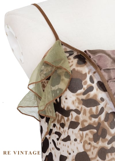 野性秩序 - 甜辣森林荷葉豹紋細肩帶上衣5