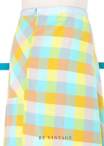 香港製 - 甜蜜方塊糖不規則下擺美裙（26"）8