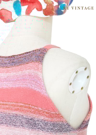 『歐洲寶物』漂亮粉紅線條針織小背心10