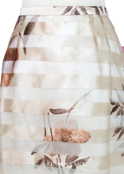 金黃色若隱若現小花短裙（27"）9