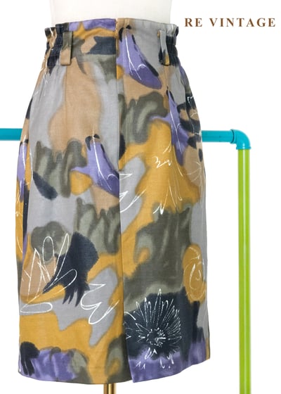 藝術家的調色盤暈染花卉窄裙（26-28"）7
