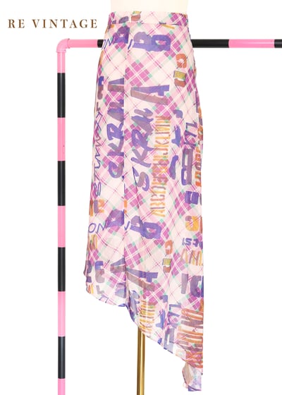 桃粉色文字印花美裙（26"）6