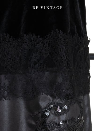 質感單品 - 黑絨蕾絲細肩帶背心7