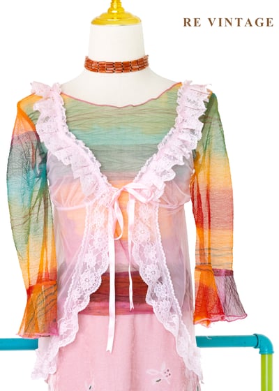 粉紅光的美夢蕾絲背心1