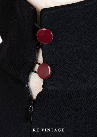 黑曜石影女王西裝式長洋裝18