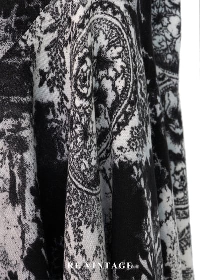 水墨風景微縮景觀中長裙（～25"）5