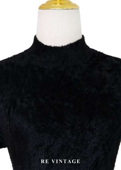 可愛泰迪熊短毛黑色洋裝6