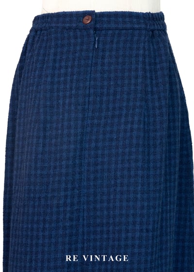 午夜藍調細格紋長裙（24-26”）9