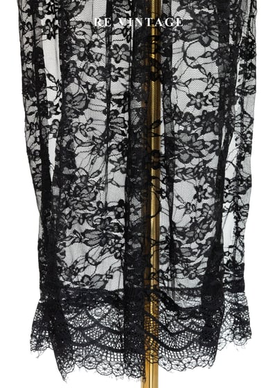 酷辣黑蕾絲透膚長版洋裝/罩衫6