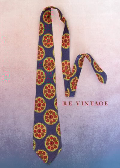 萬花筒效應- 紫紅撞色圓圖騰領帶8