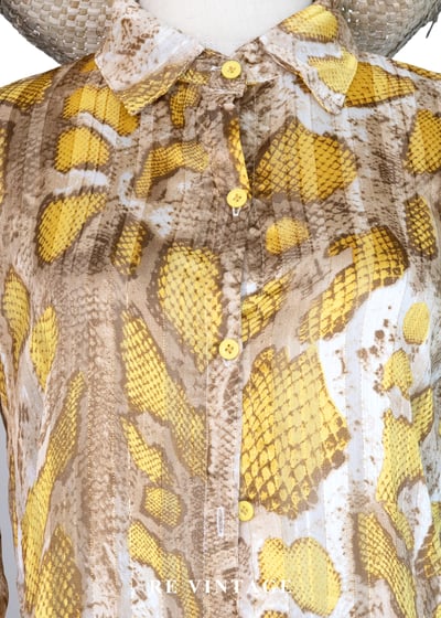 金色獵影 - 蟒紋透感長袖襯衫3