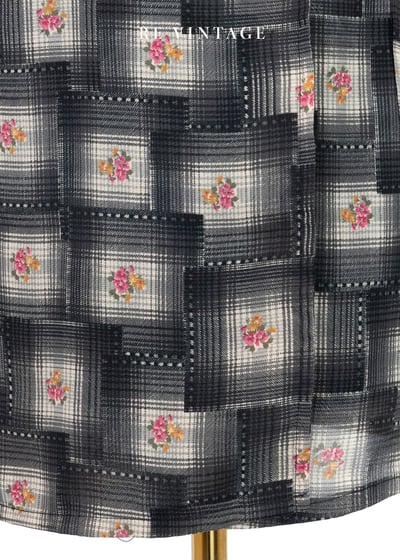 格子間的花一片式短裙（25-26"）6