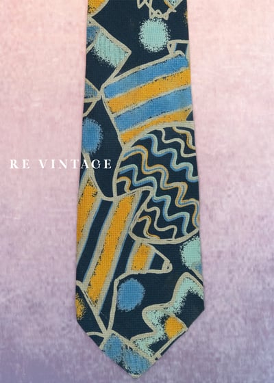 Retro - Futurism 幾何圖騰領帶5