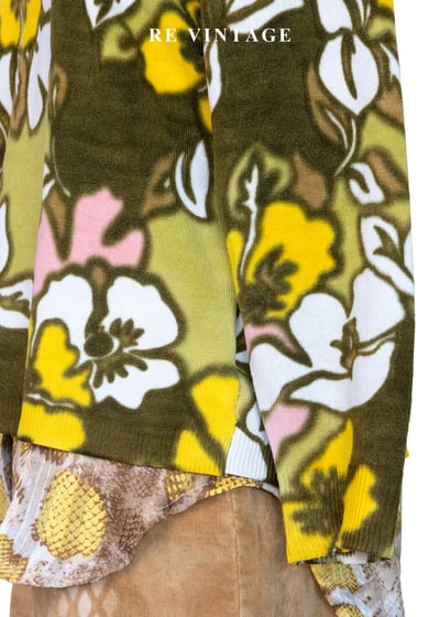 幻彩大花野性花園薄款針織毛衣9