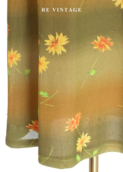 黃橘調色盤漸層雛菊長裙（26-30"）11