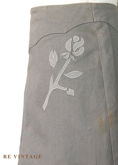 灰綠色的玫瑰短裙（28"）8