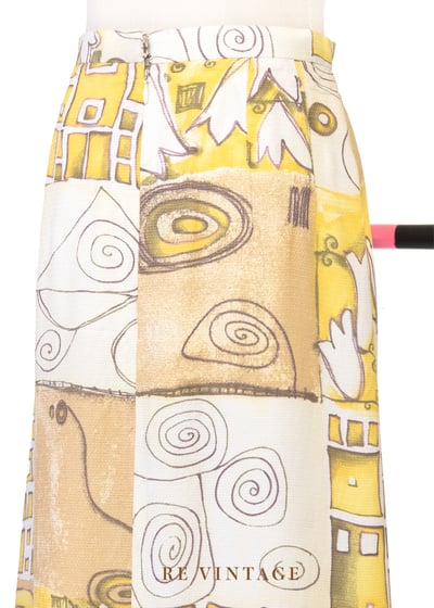 抽像城市對話藝術感長裙（25.5"）2