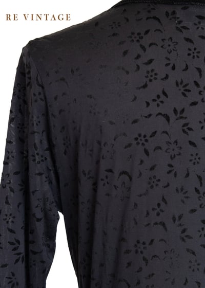 迷你小花透膚絨布長洋裝16