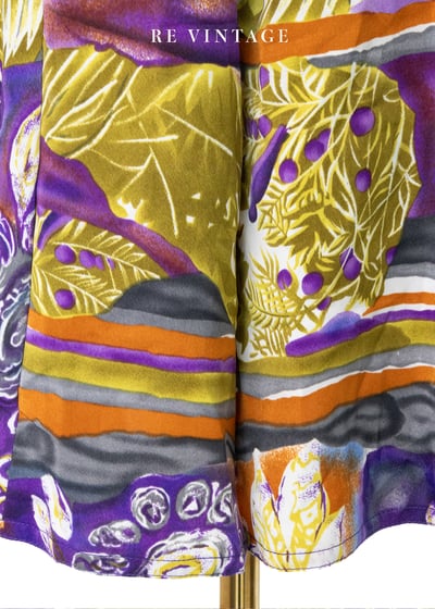 極光繁花華麗手繪高腰褲裙（26"）4