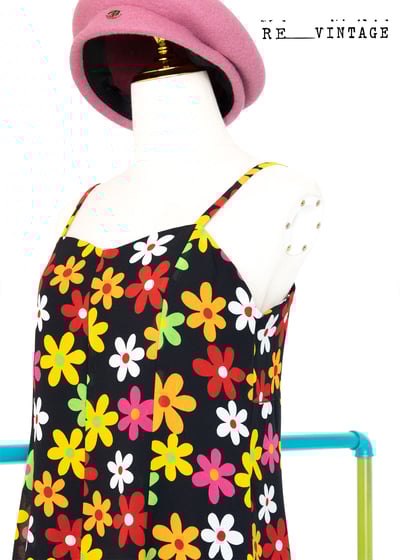 鮮豔百花豔麗細肩帶洋裝3