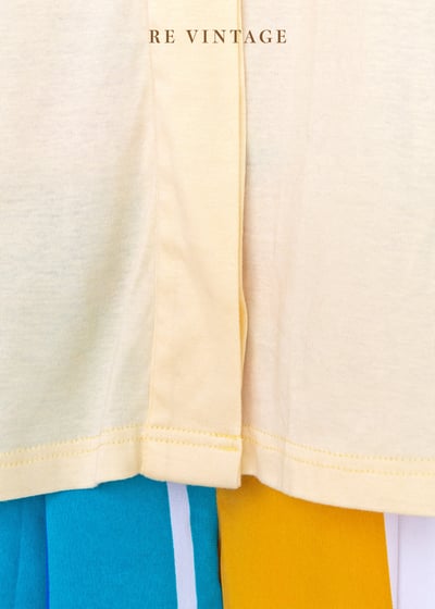 『歐洲寶物』氣質小花鵝黃色棉質上衣10