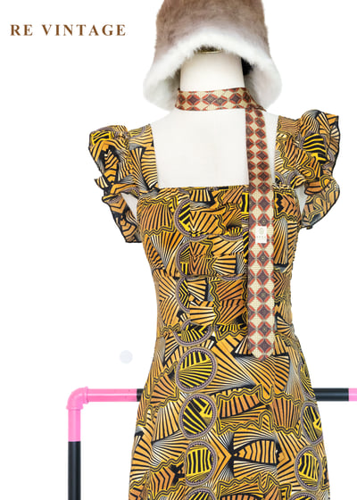 規律的幾何迷宮夏日派對洋裝9