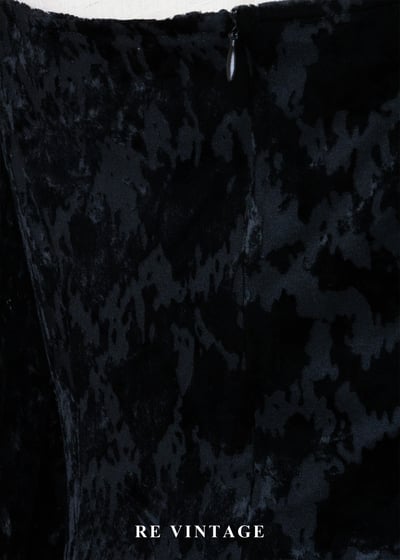 Splash 剪影露肩黑絨長洋裝17