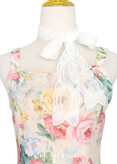 淡彩油畫大花卉洋裝7