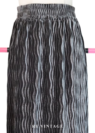 銀河漫遊 - 水波紋壓褶絨布長裙（24-30"）3