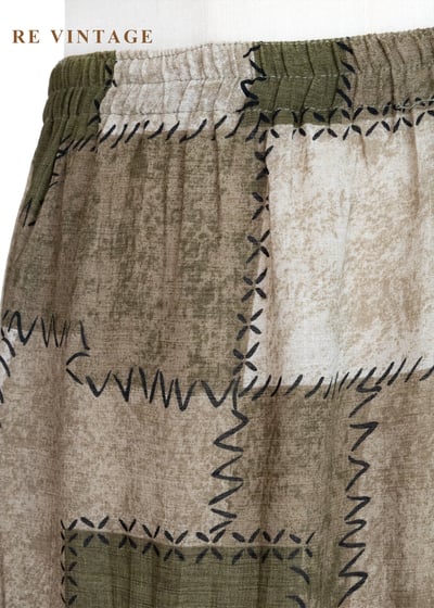 遊牧流浪美學拼接圖騰流蘇長裙（24-30"）7