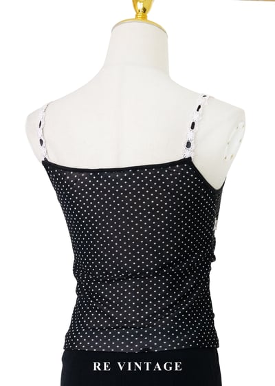 塞納河畔的夏日法式少女波點細肩帶背心9