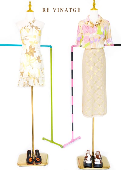 淡黃粉紅花夏日襯衫2