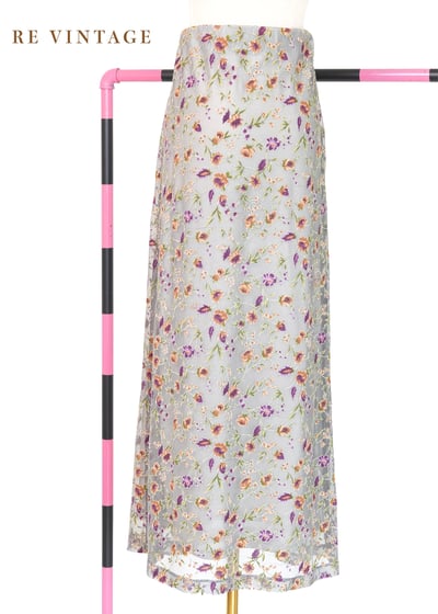 Spring Garden 淺灰網紗長裙（26-30"）8