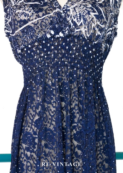 夜空繁星花藤交織蕾絲長洋裝6