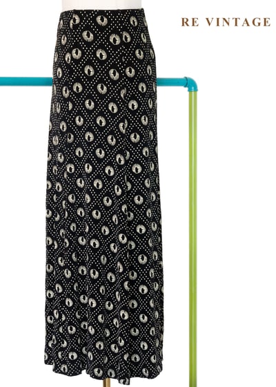 奶黃孔雀眼波點長裙（26-30"）6