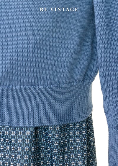 憂鬱藍百合撞色針織毛衣12