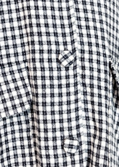 黑毛毛小格紋秋天薄款中長版外套6