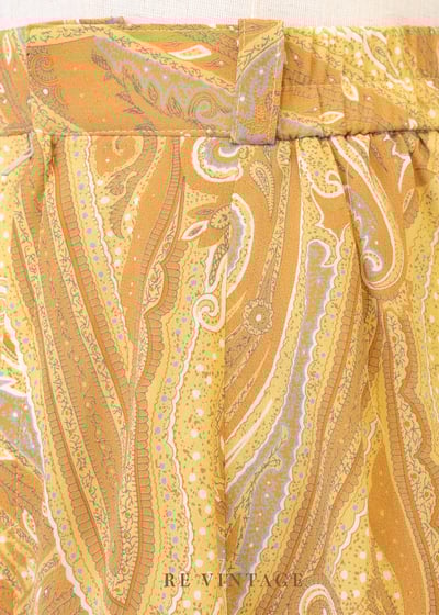 Butter Yellow 復古印花裙(24-25")8