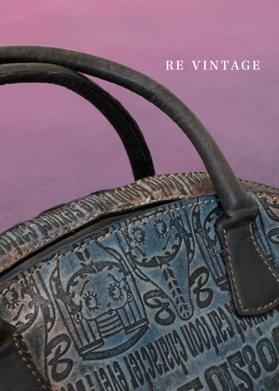 Betty Boop 刷染藍橘色人造皮革包13