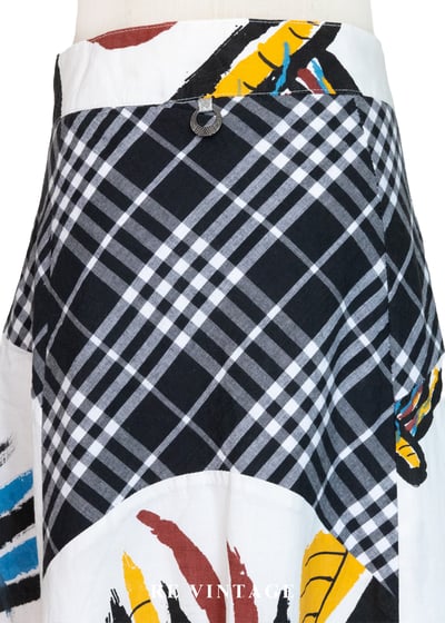 『歐洲寶物』塗鴉解構的狂想荷葉邊中長裙（30"）8