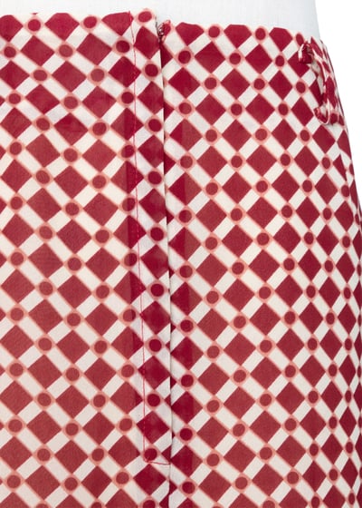 勃根地的幾何方格圓點短裙（27"）11