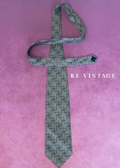 銀灰古典雕花領帶5