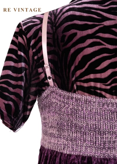 暗夜蝴蝶迷幻紫絨布蕾絲小洋裝12